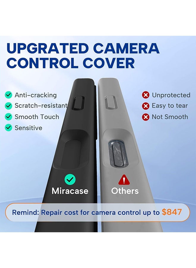 Magnetic Case for iPhone 17 Air, [MagSafe Compatible][All-Round Protection][With Camera Control Cover][Four-Layer Structure] Nano-Smooth Liquid Silicone Drop Protection Phone Case for iPhone 17 Air 6.5 inch, Black - Image 4