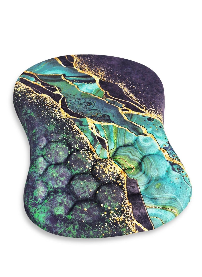 Mini Hand Mouse Pad With Gel Wrist Support Band , Cute Design HD Print Pattern Desk Mat, Extended Mouse Pad and Keyboard Mouse Pads, Waterproof Fabric Surface Mouse Pads for Office, Anti-Slip Rubber Base