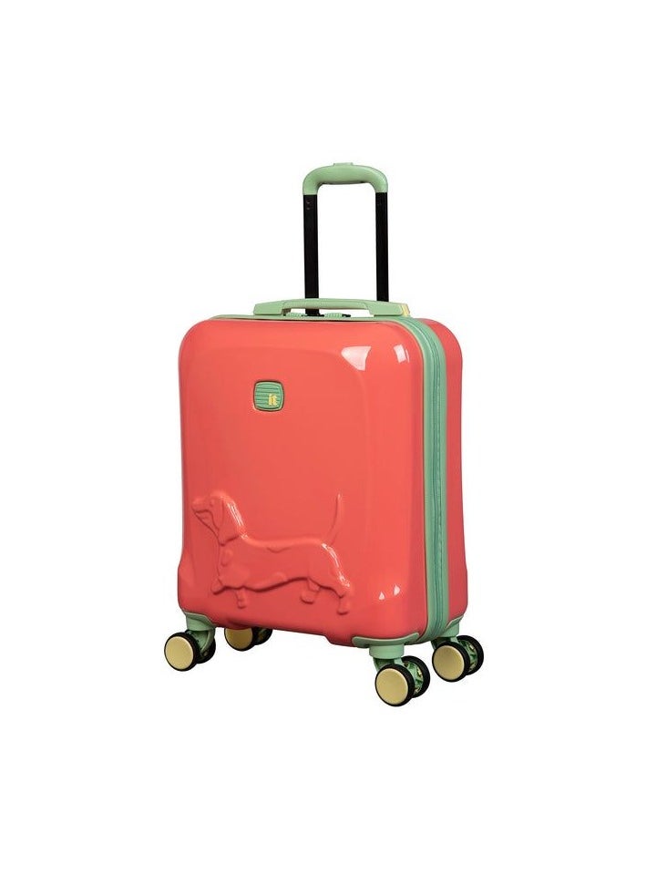 it Luggage it luggage KIDS Model Daxie, FSC Certified, Kids Unisex Suitcase, Children's Carry-On with Sausage Dog Design, ABS Hard Outer Shell, 24Liters, 1.95Kg, Size Under seat, 16-3086-08, Color Fusion Coral  - Image 2