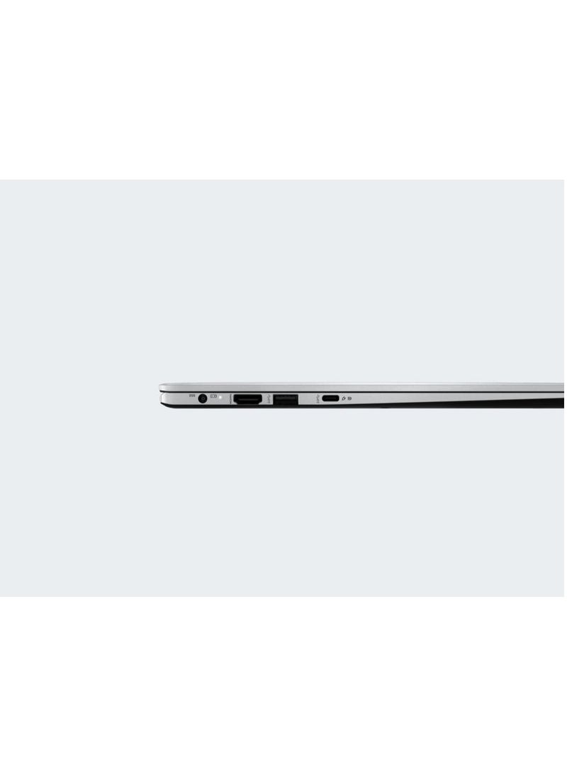 MSI LAPTOP MSI (9S7-15S122-057 ) Modern 15 F13MG CPU Raptor Lake i5-1335U RAM Onboard DDR4 8GB ( 3200MHz ) HDD 512 GB SSD UHD Intel Iris UHD Graphics Single backlight KB (White) 14 FHD (1920*1080) 60Hz IPS – Level English/Arabic Silver  - Image 3