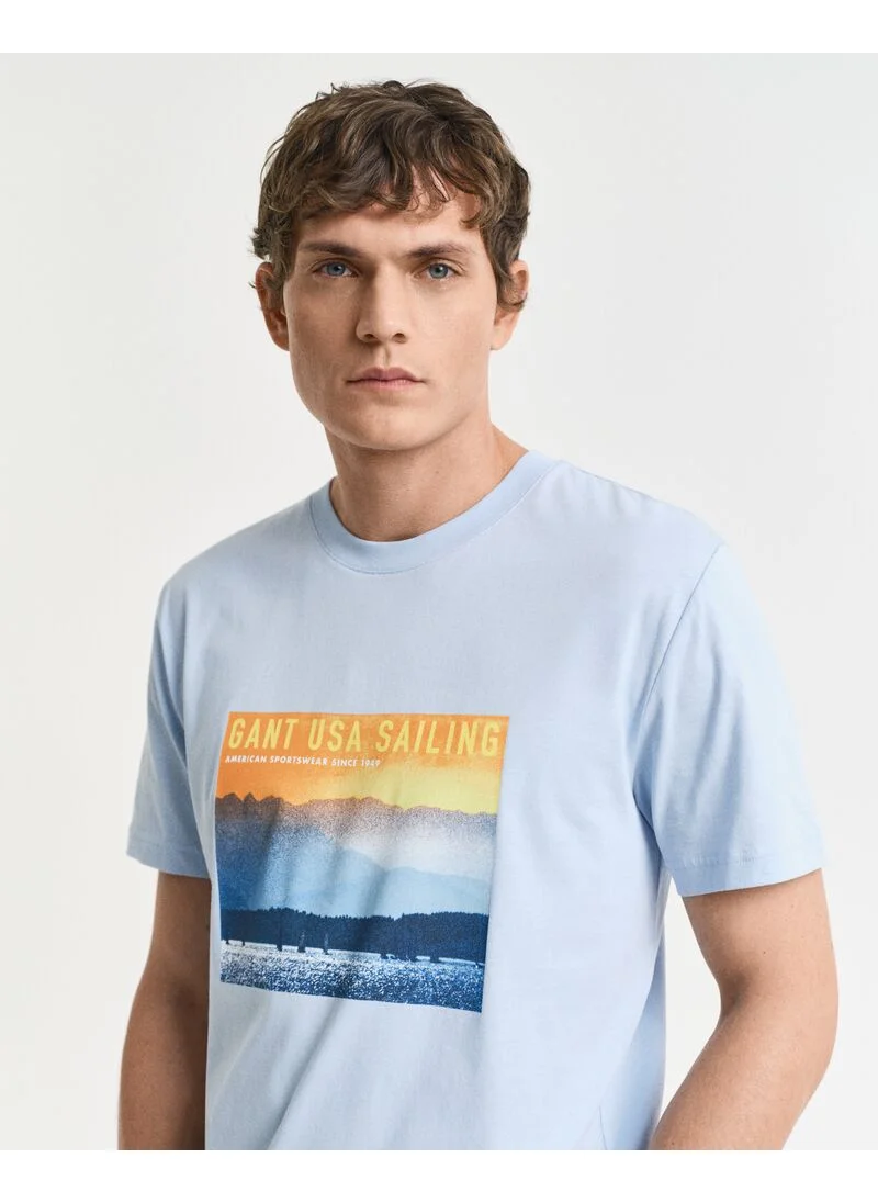 GANT GANT USA Sailing Print Graphic T-Shirt
