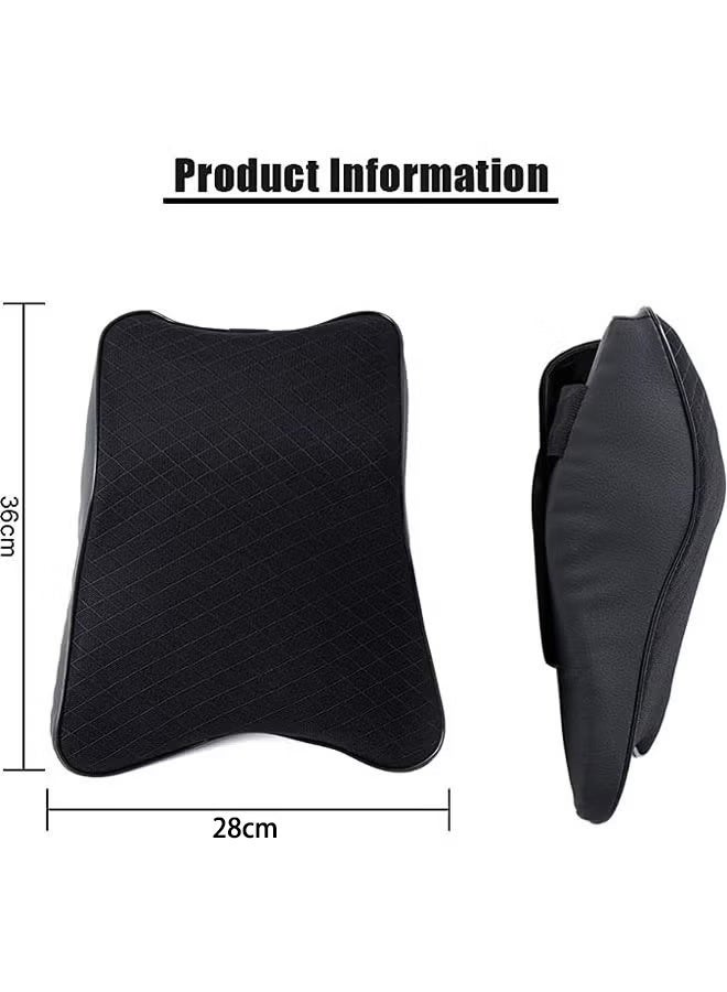 وسائد لمسند الرأس في مقعد السيارة، وسادة مريحة للرقبة في السيارة، ناعمة ومسامية، لتخفيف آلام الرقبة ودعم عنق الرحم، أسود - Image 2