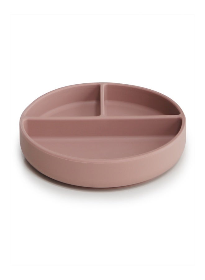 mushie Silicone Divided Plate Blush - Image 1
