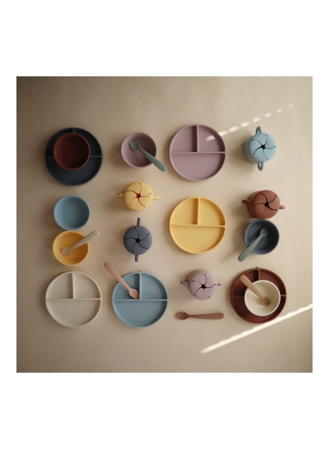 mushie Silicone Divided Plate Blush - Image 3