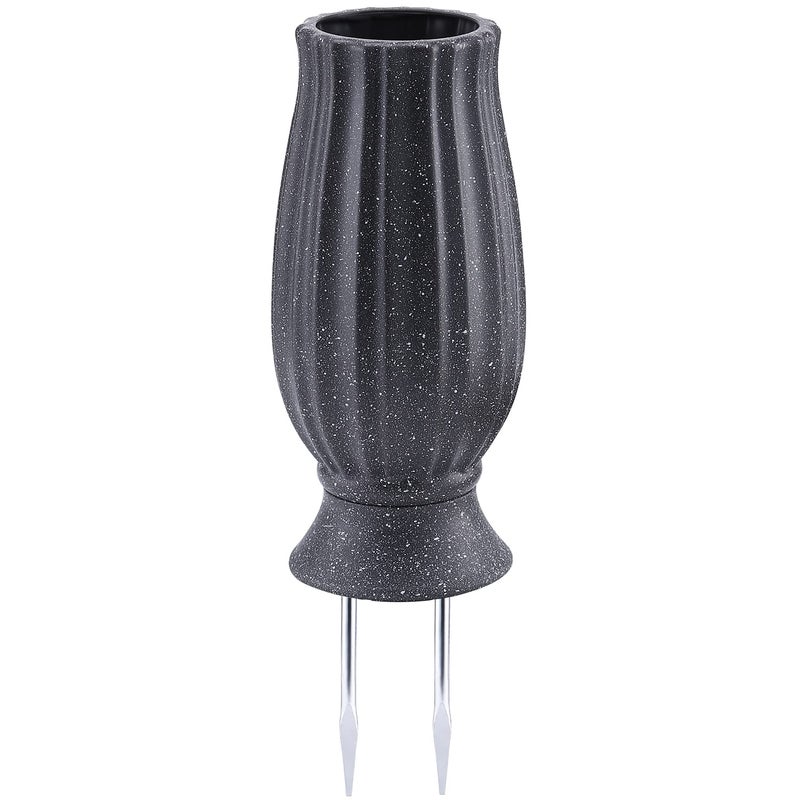 bocola Cemetery Vase with Metal Spike -Headstones Flower Holder with Drainage Hole for Artificial Flowers- Grave Decorations Memorials Sympathy for Loss of Loved Ones - Image 1