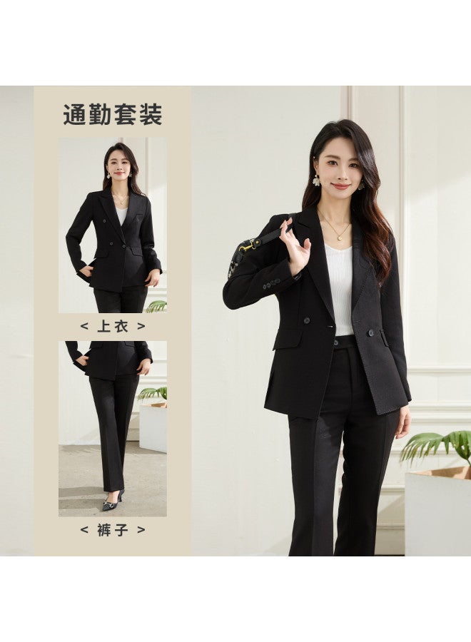 ROMON بدلة نسائية مكونة من قطعتين، أسلوب عمل عصري، ملابس يومية متعددة الاستخدامات واحترافية، مجموعة بليزر نسائية - Image 5