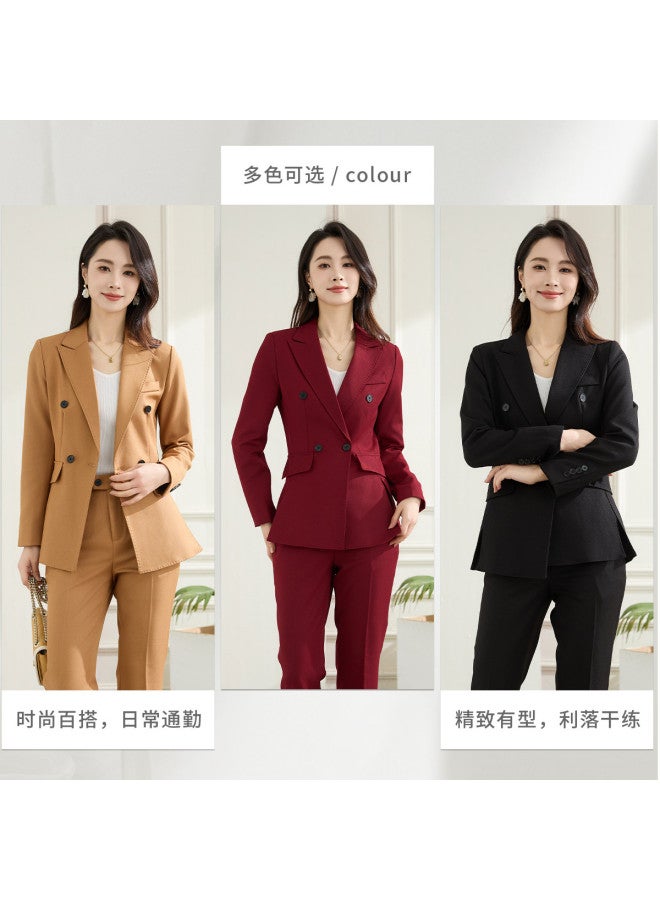 ROMON بدلة نسائية مكونة من قطعتين، أسلوب عمل عصري، ملابس يومية متعددة الاستخدامات واحترافية، مجموعة بليزر نسائية - Image 4