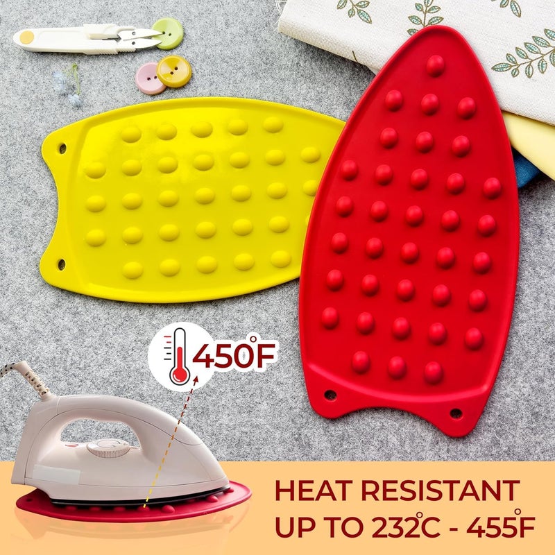 LOMGAV LOMGAV Silicone Iron Rest Pad Iron Storage Carry Case With Handle and Secure Zipper Closer Ironing Scorch Mesh Cloth Protective Iron Storage Pouch Iron Mat Fabric Protect From Ironing  - Image 4