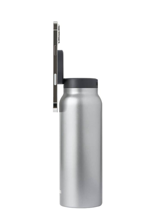Ringo Water Bottle + Free Magnetic Booster Ring | Stainless Steel Hydration Bottle w/ Integrated MagSafe Phone Mount, 12Hrs Hot/24Hrs Cold, BPA-Free, Works w/ All Devices Android & iOS- Stainless 24Oz - Image 4