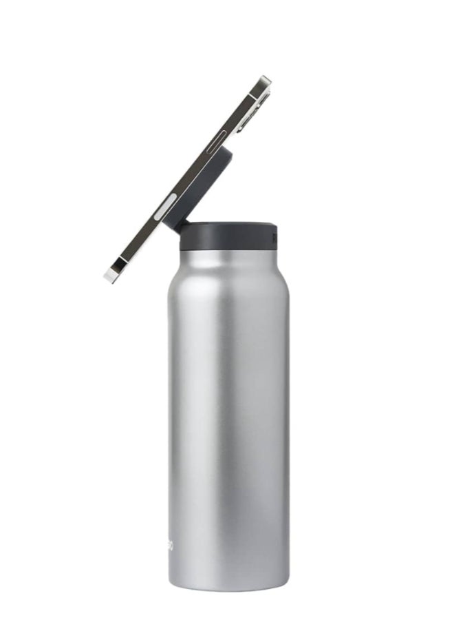 Ringo Water Bottle + Free Magnetic Booster Ring | Stainless Steel Hydration Bottle w/ Integrated MagSafe Phone Mount, 12Hrs Hot/24Hrs Cold, BPA-Free, Works w/ All Devices Android & iOS- Stainless 24Oz - Image 5