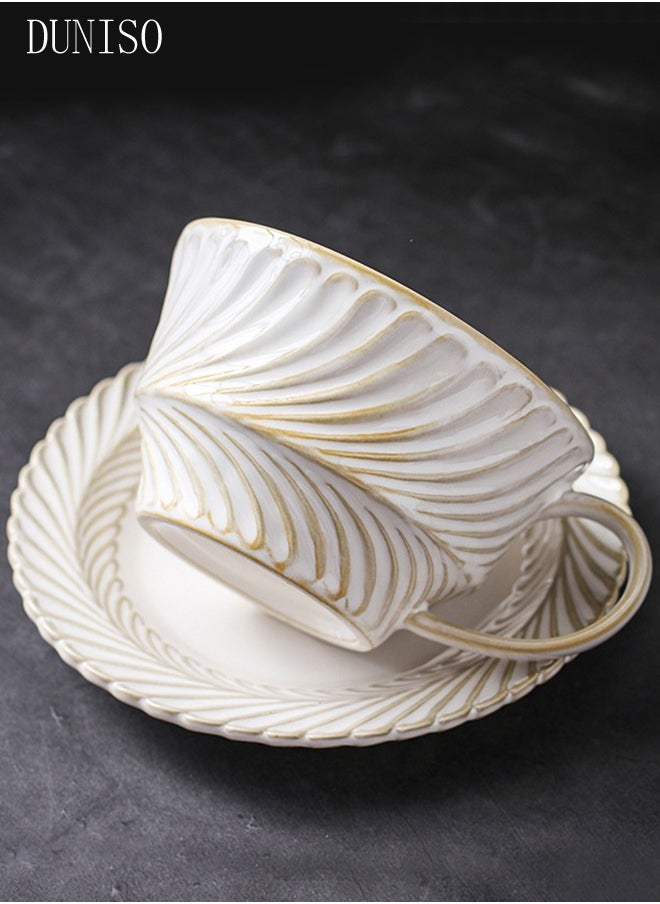 DUNISO Retro Phnom Penh Tea Cups and Saucers Set Porcelain Tea Set for Tea Party Afternoon Tea Cups Saucer for Coffee Milk Kitchen and Drawing Room  - Image 5