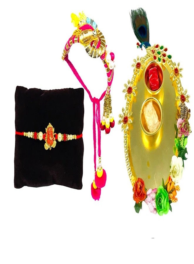 Evisha إيفيشا زوج راخي رولي شوال لوحة راخي للأخ وبهابي | راخي كومبو-BR-12 كادا 28-T || راخي || مجموعة راخي || راخي للأخ || راخي للأخ وبهابي || كومبو راخي || بهية بهابهي راخي || هدايا راخي - Image 1