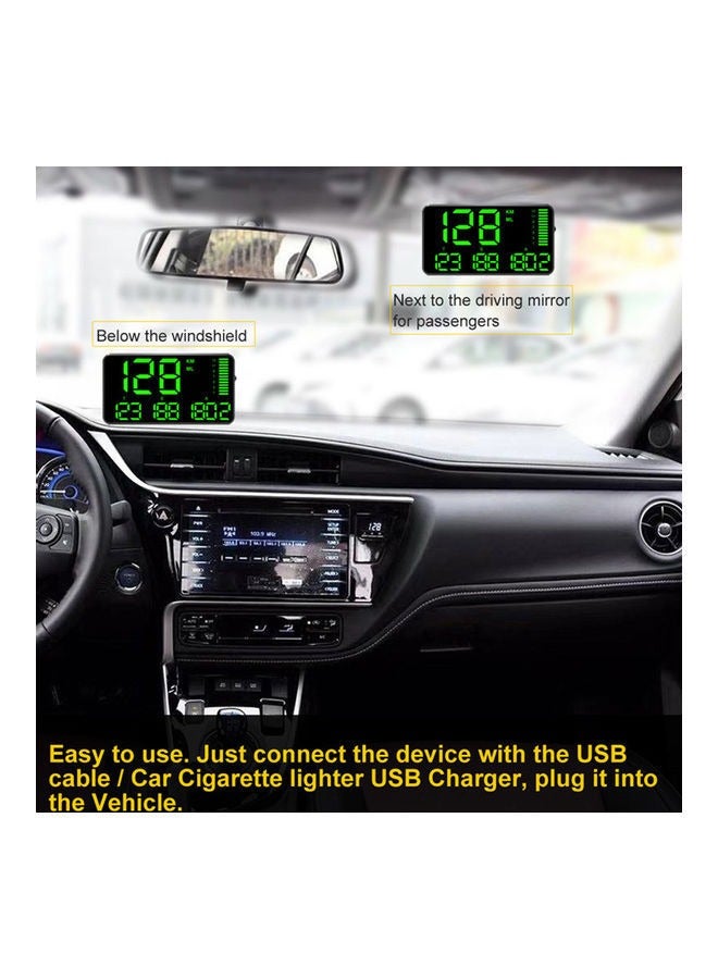 Generic Digital GPS Speedometer New Car Windshield Display Digital Speed ​​MPH KM Comprehensive Alert System Remind Fatigue From Driving Overtaking  - Image 5