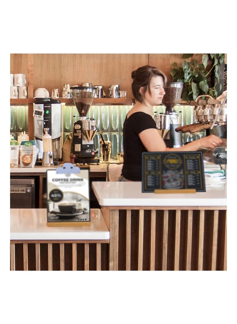 Aikanbo 20*31cm Desktop Blackboard With Wooden Stand, Double-Sided Message Board Menu Blackboard Stand, Suitable for Kitchen Weddings and Restaurants (With Free Cleaning Cloth and Writing - Image 5