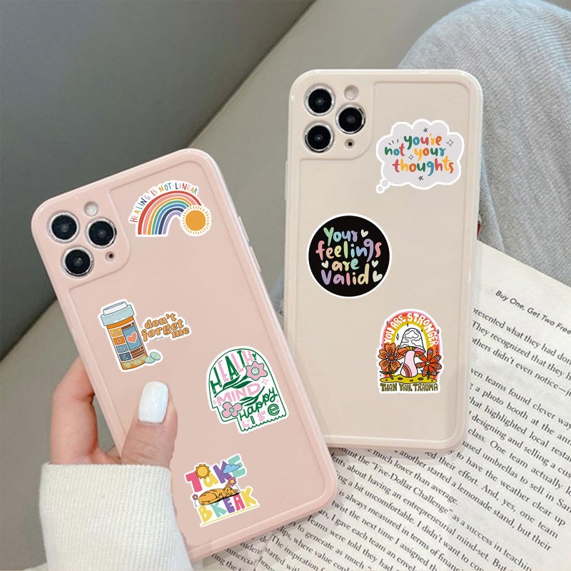 ZCGONG 100Pcs Mental Health Stickers Mental Health Matters Awareness Vinyl Laptops Decals Kids Teens Adults Gifts Therapist Water Bottles Bumper Helmet Book Decorative Doctor Reward Stickers - Image 2