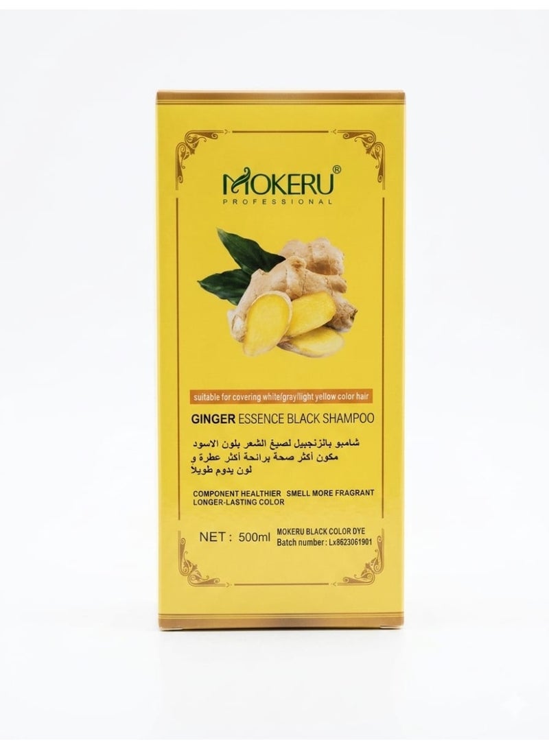 Mokeru Professional Mokeru Ginger Essence Color Shampoo 500 ml - Black 1.0 - Image 1