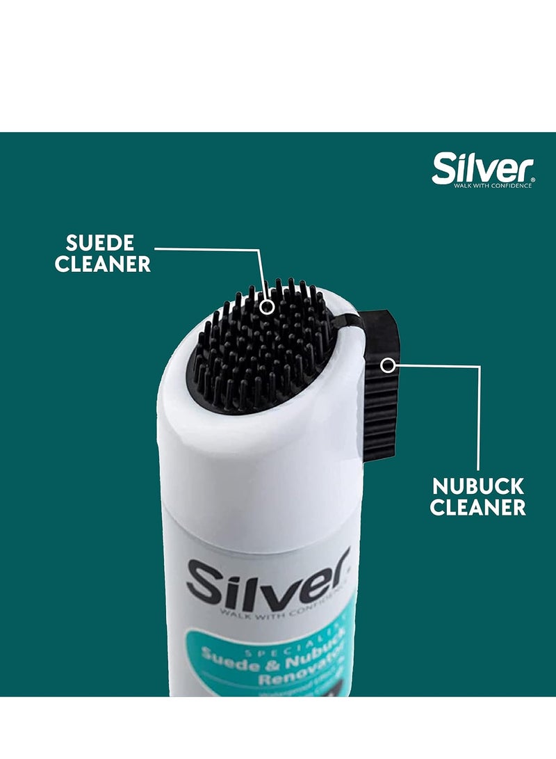 Silver Shoe Care Spray, Suede and Nubuck Renovator, Restores Faded Colors - Black 200 ml - Image 3