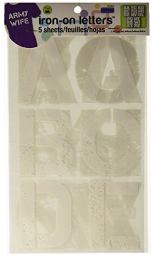 Dritz 15524 Iron-on Letters, Soft Flex, Distressed, 3-Inch, White (5-Sheets) - Image 4