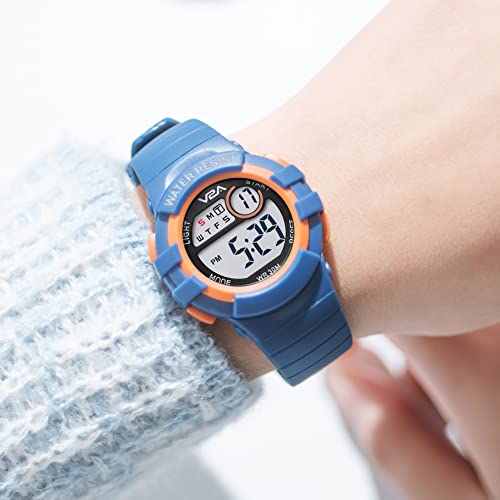 V2A Dinosaur Kids Watch for Boys Age 3-10 - Cartoon Printed Band Watch, Multi-Functional 30 M Waterproof Digital Sports Watches for 3 4 5 6 7 8 Year Old Boy and Girl - Image 3