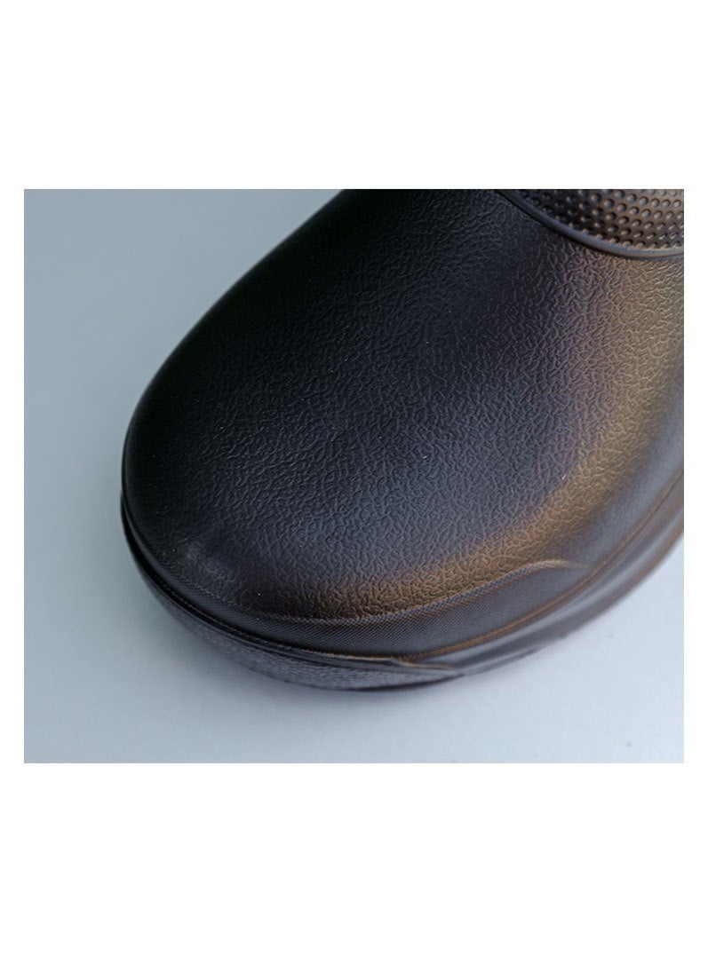 أحذية جراحية، أحذية طهاة، أحذية للجنسين، مغلقة بالكامل وجيدة التهوية، أحذية واقية، مناسبة للأطباء والممرضات والطهاة وموظفي المختبرات، صنادل مانعة للانزلاق (أسود). - Image 2