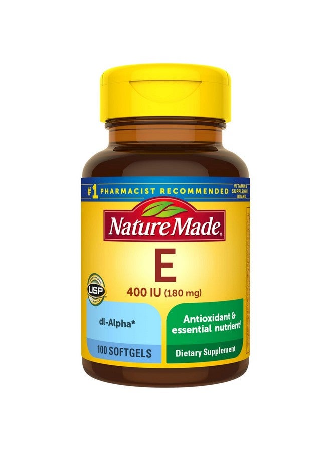 Nature Made Vitamin E 180 Mg (400 Iu) Dl Alpha Dietary Supplement For Antioxidant Support 100 Softgels (Pack Of 3)  - Image 2