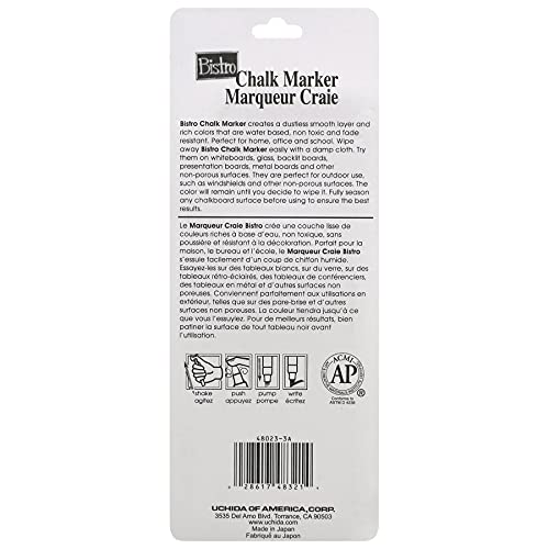 Marvy Uchida UCHIDA 48023-3A Bistro Chalk Marker, 3 Tip Sizes, White - Image 3