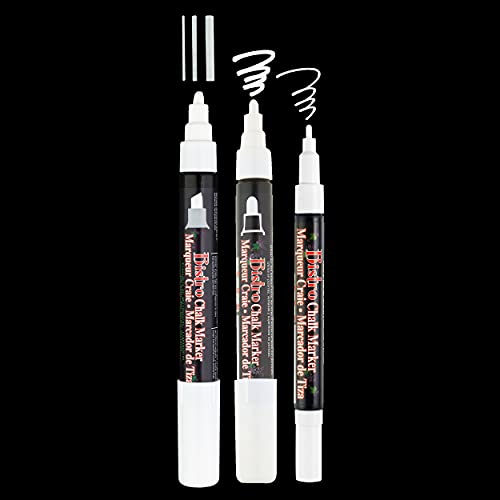 Marvy Uchida UCHIDA 48023-3A Bistro Chalk Marker, 3 Tip Sizes, White - Image 4