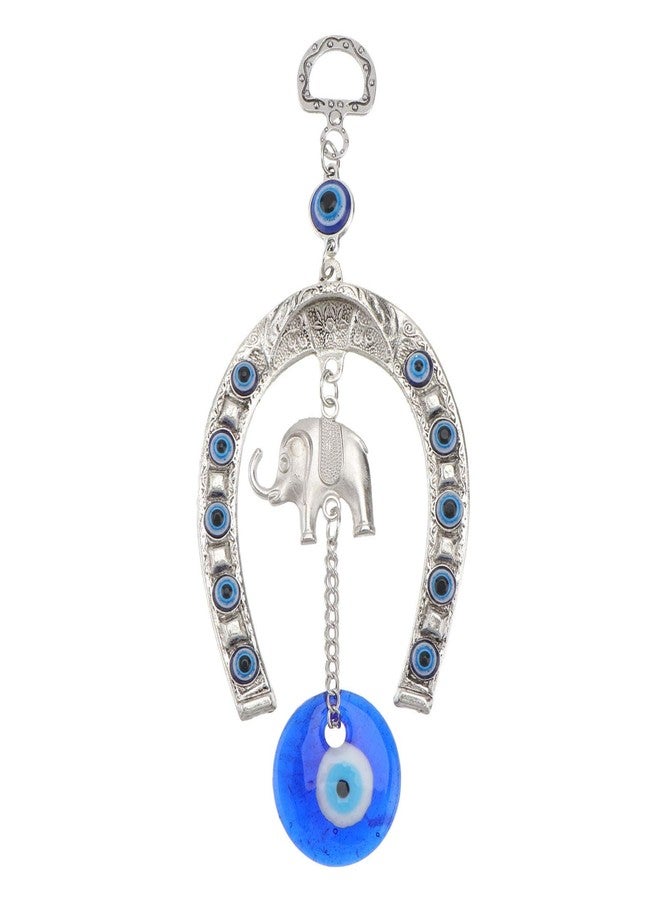 SYOSI Blue Evil Eye Ornament Elephant Lucky Car Charms Turkish Horseshoe Hanging Good Luck Blessing Gift for Home Car - Image 1