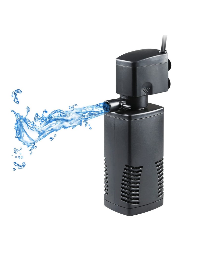 Fish Tank Filter Aquarium Internal Filter for 15-40 Gallon Tank Crystal Clear Aquarium Filters Submersible Pump Filter System Turtle Tank Accessories for Fish Tank Water Clean