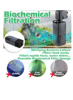 Excefore Fish Tank Filter Aquarium Internal Filter for 15-40 Gallon Tank Crystal Clear Aquarium Filters Submersible Pump Filter System Turtle Tank Accessories for Fish Tank Water Clean  - Image 3
