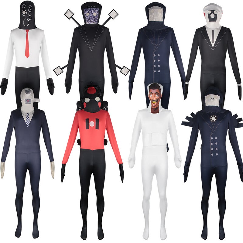Halloween Jumpsuit Skibidi Toilet Game Cosplay Costume Toilet Man Monitor Man Audio Man Jumpsuit - Image 2