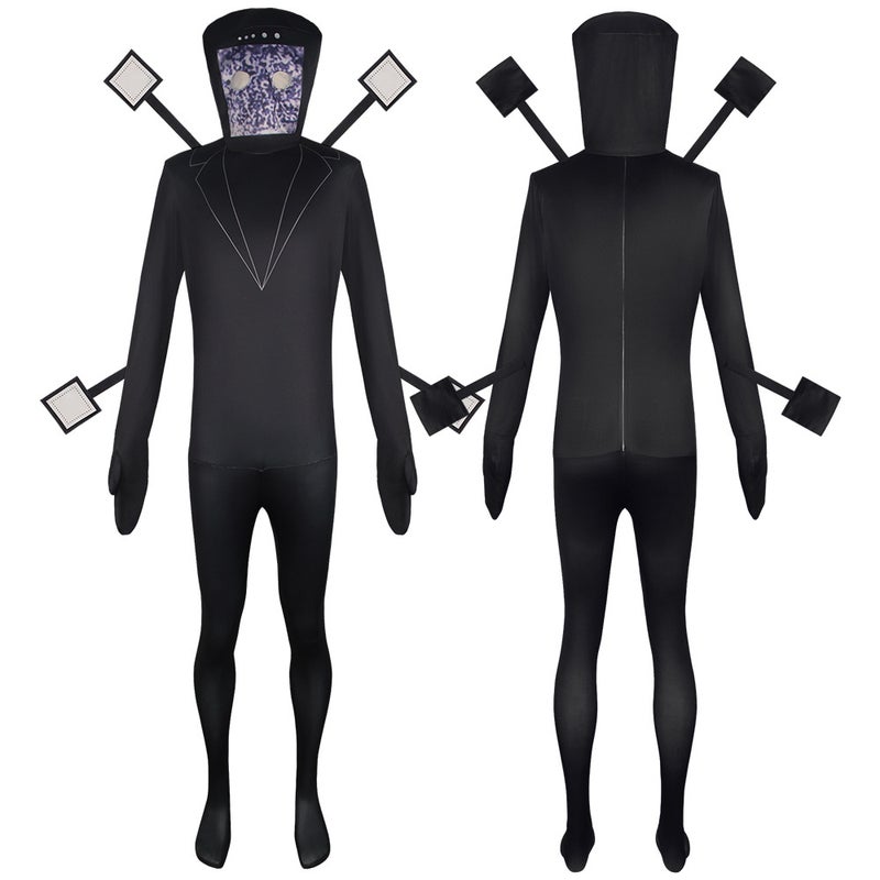 Halloween Jumpsuit Skibidi Toilet Game Cosplay Costume Toilet Man Monitor Man Audio Man Jumpsuit - Image 4