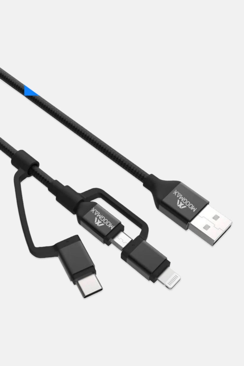MOOGMAX MX004 - 3 In 1 Certified Charging Cable, Black - Image 4