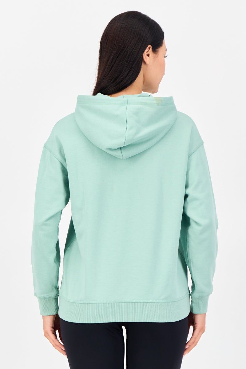 New Balance Women Sportswear Fit Long Sleeve Outdoor Hoodie, Mint Green - Image 2