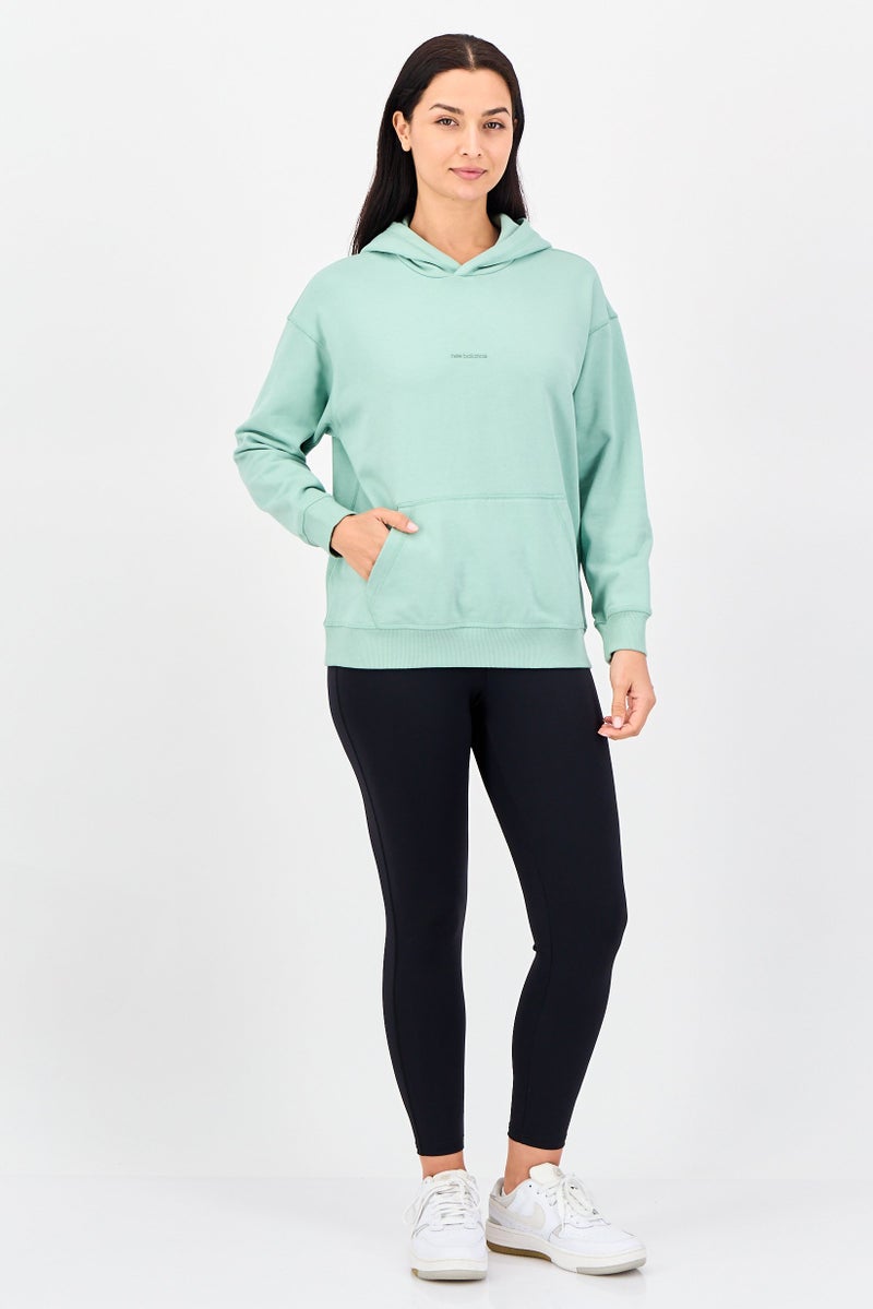 New Balance Women Sportswear Fit Long Sleeve Outdoor Hoodie, Mint Green - Image 4