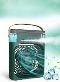 Generic Weidasi Water Mist Spray Fan, 600ML Water Capacity Misting Fan USB Desktop Humidification Cooling Fan Desk Fan with Mist Spray Portable Misting Fan Water Cooled Fan for Home Office Camping And more ((Green))  - Image 1