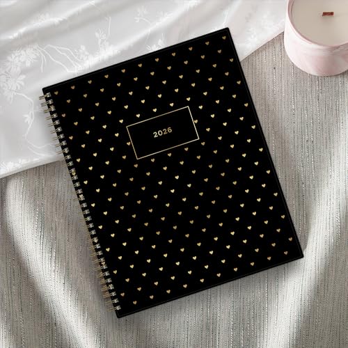 Blue Sky Ashley G 2026 Weekly and Monthly Planner Calendar January 2026 December 2026 85 x 11 Flexible Cover Durable Twin Wire Binding Laminated Tabs Pocket Stickers Sweetheart Black - Image 3