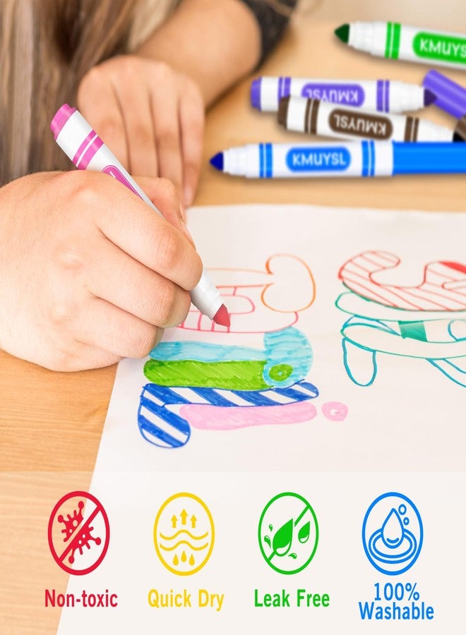 KMUYSL 200 Count Washable Markers Bulk, 10 Assorted Colors - Broad Line Conical Tip Coloring Markers for Kids, School Art Supplies & Back to School Supplies, Teacher Classroom Must Haves - Image 4