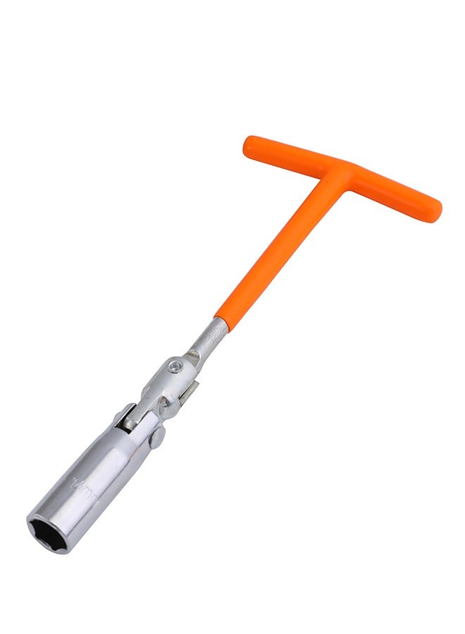 Spark Plug T-Wrench -14mm Orange- Universal Joint Wrench with Ergonomic Handle -for Automotive Engine Maintenance, Car Repair, Spark Plug Removal and Installation -for DIY and Professional Use - Image 2