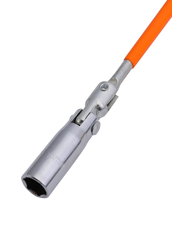Spark Plug T-Wrench -14mm Orange- Universal Joint Wrench with Ergonomic Handle -for Automotive Engine Maintenance, Car Repair, Spark Plug Removal and Installation -for DIY and Professional Use - Image 4