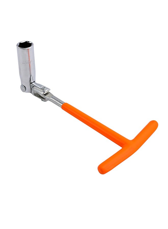 Spark Plug T-Wrench -14mm Orange- Universal Joint Wrench with Ergonomic Handle -for Automotive Engine Maintenance, Car Repair, Spark Plug Removal and Installation -for DIY and Professional Use - Image 3