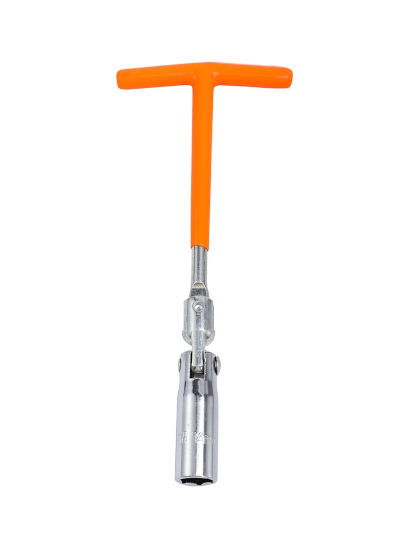 Spark Plug T-Wrench -21mm Orange- Universal Joint Wrench with Ergonomic Handle -for Automotive Engine Maintenance, Car Repair, Spark Plug Removal and Installation -for DIY and Professional Use - Image 1