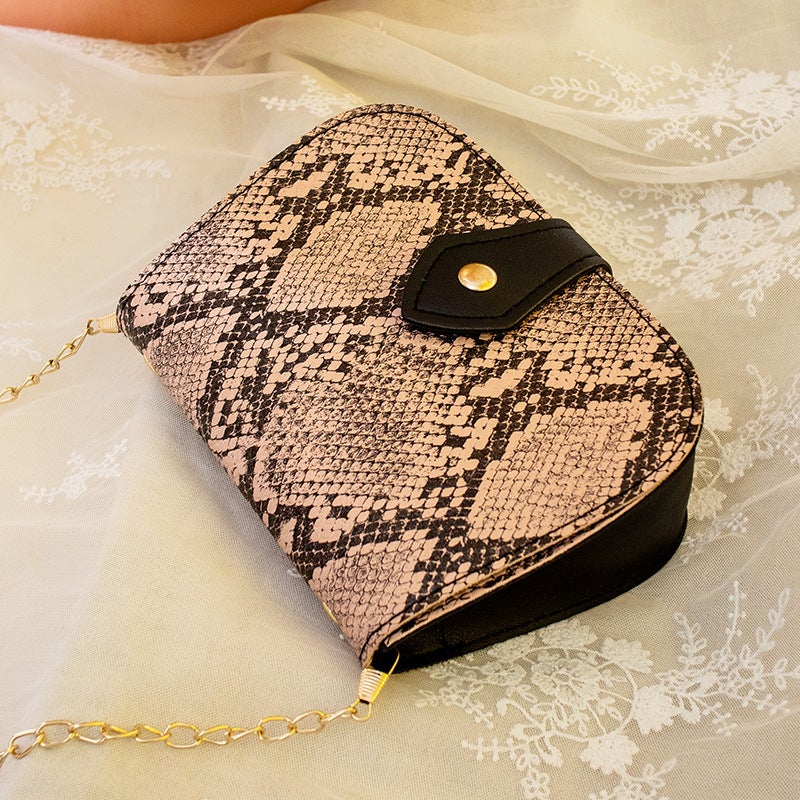 Trendy Snake Pattern Women'S Bag Ladiesbags Personality Diagonal Shoulder Bag Texture Commuter Small Bag - Image 1