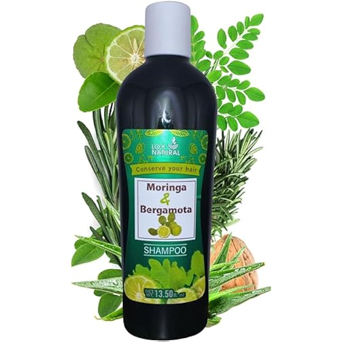 Bergamota & Moringa Shampoo 13.50 fl oz - Natural Ingredients | SÃ¡bila (Aloe Vera) | Romero (Rosemary) | Nogal (Walnut) | Promotes Moisturizes, Nourishes, Strengthens, Shines,