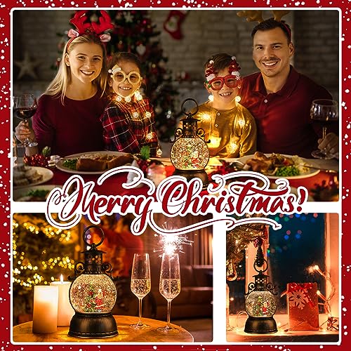 JEDAWN Snow Globes Lantern, Home Lighted Christmas Snow Globe,Christmas Lantern,Water Lanterns Glittering with Christma Music Singing Lanterns - Image 4
