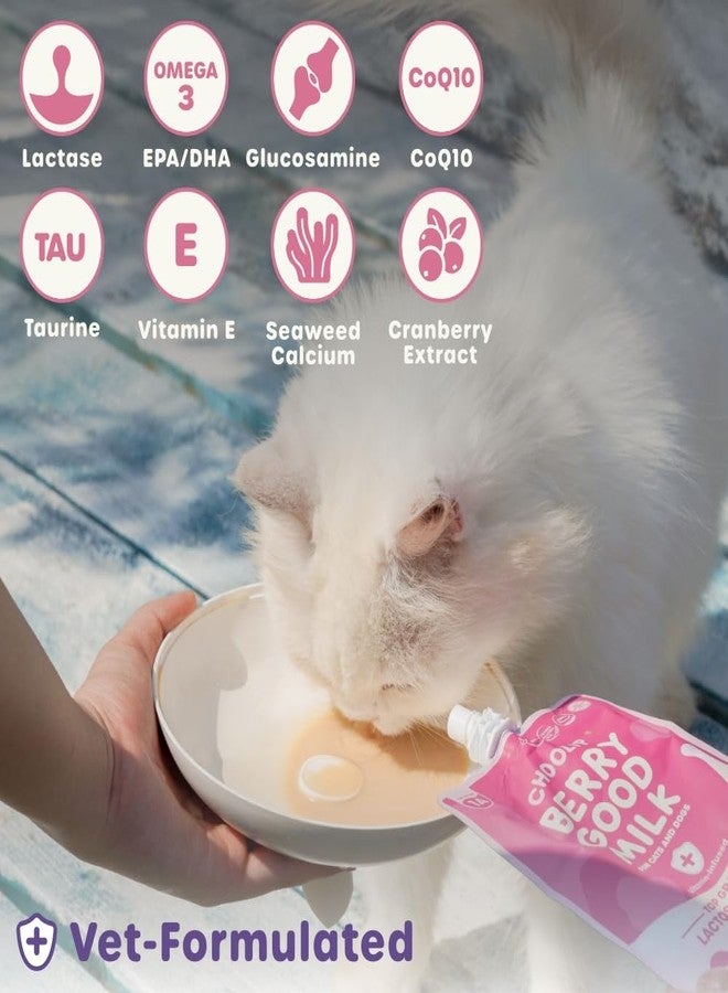 Choolip Berry Good Milk - 10-Pack Lactose-Free Vitamin Milk for Cats & Dogs | Vet-Formulated Pet Drink Supporting Urinary, Joint & Digestive Health | Grain-Free, Ready to Serve - Image 3