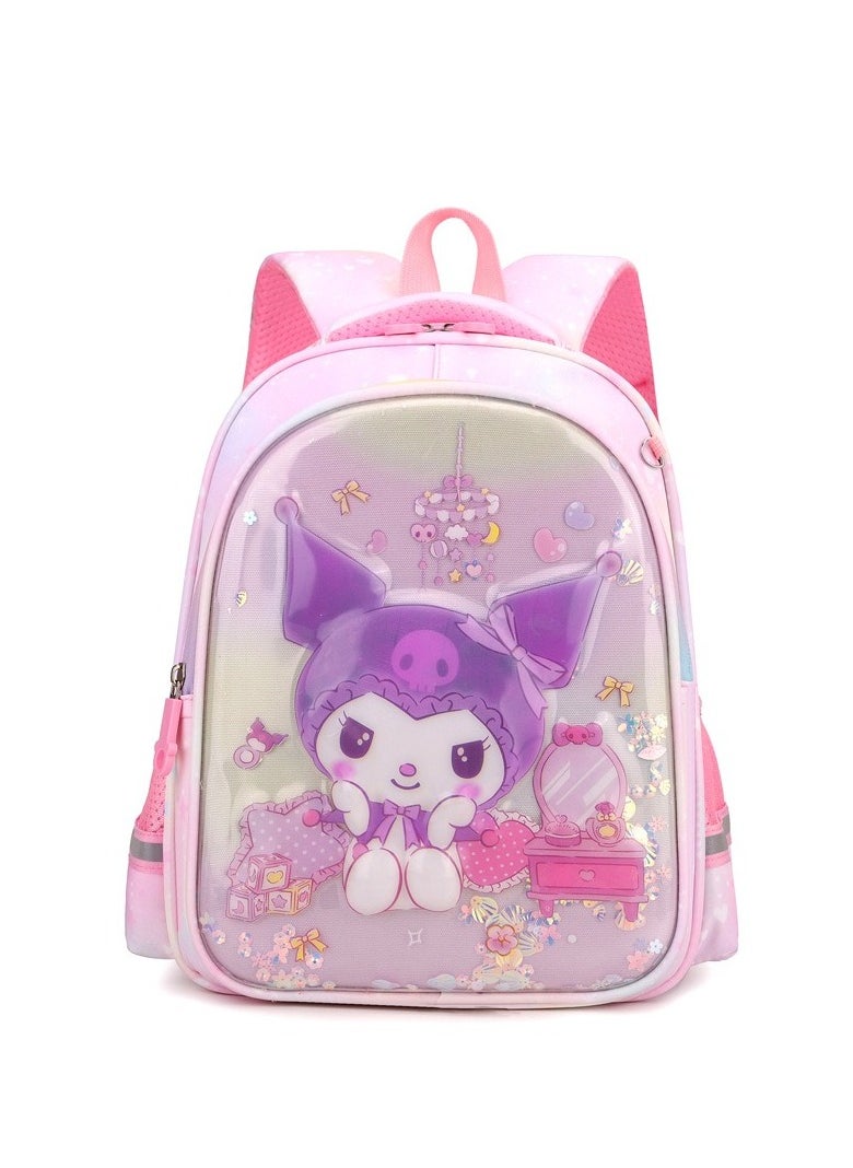 Cute and lightweight double-shoulder schoolbag for children