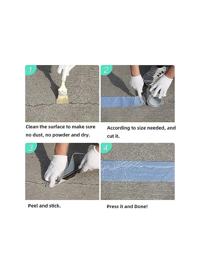 PROMASS promass Super Strong Aluminum Foil Butyl Tape, Super Waterproof Tape Self Adhesive Adhesive Tape Kitchen and Bathroom House Roof Mending Materials for Pipes Patch Holes (15cm X 5m and 5cm X 5m)  - Image 5