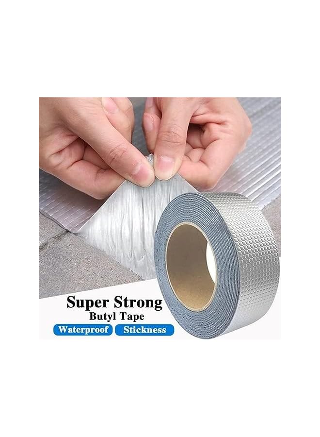 PROMASS promass Super Strong Aluminum Foil Butyl Tape, Super Waterproof Tape Self Adhesive Adhesive Tape Kitchen and Bathroom House Roof Mending Materials for Pipes Patch Holes (15cm X 5m and 5cm X 5m)  - Image 3