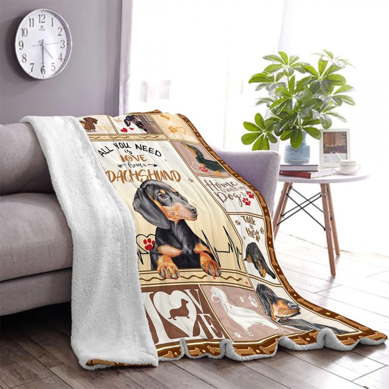 Juirnost هدايا juirnost dachshund هدايا daschund للنساء هدايا الكلب وينر للنساء dachshund بطانية daschund هدايا عشاق الكلاب الهدايا للنساء dachshund هدايا لعشاق dachshund بطانية للأريكة 50 "× 60" "" - Image 2